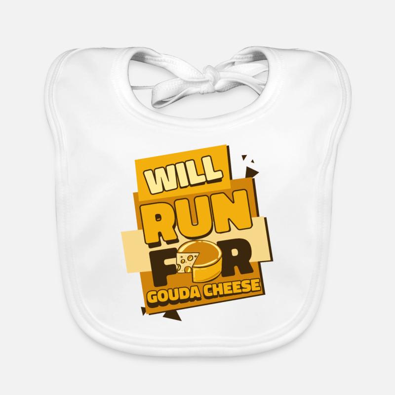 Courir pour le fromage Gouda Queso Cheesemonger Bavoir bio Bébé