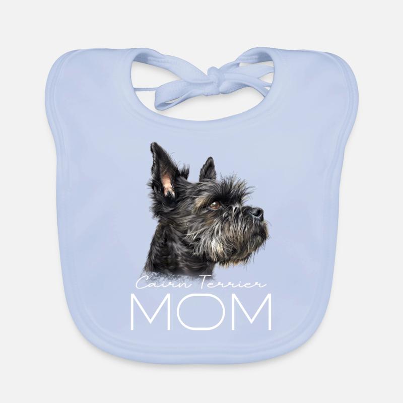 Maman Cairn Terrier Bavoir bio Bébé