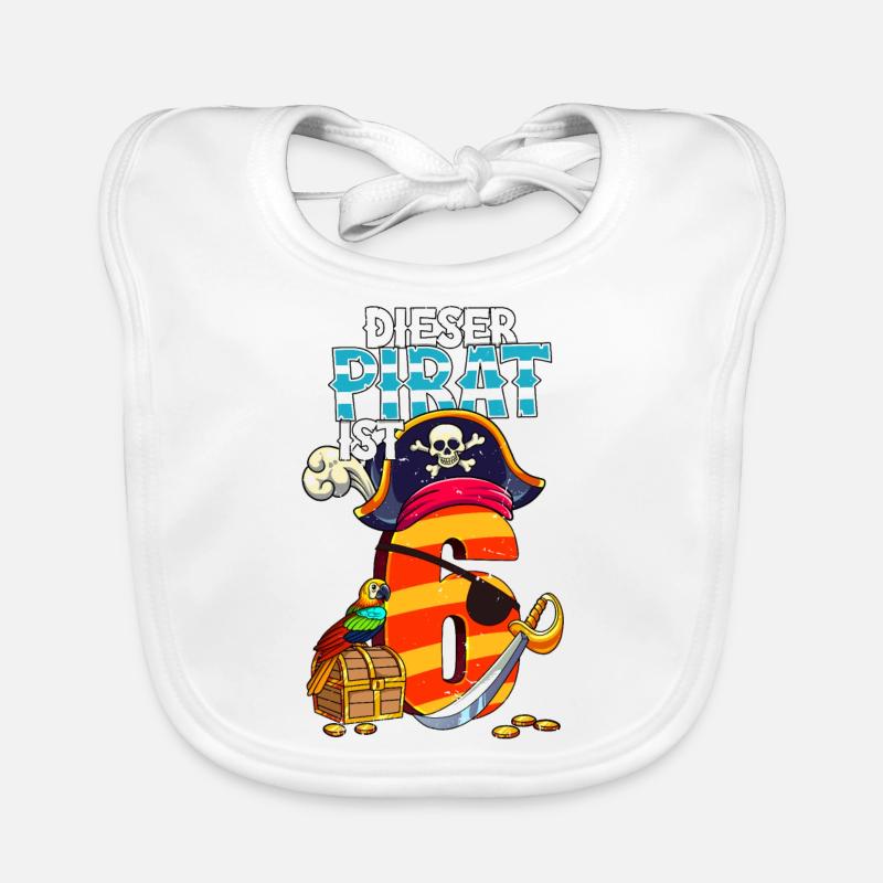 6e anniversaire Pirates Bavoir bio Bébé