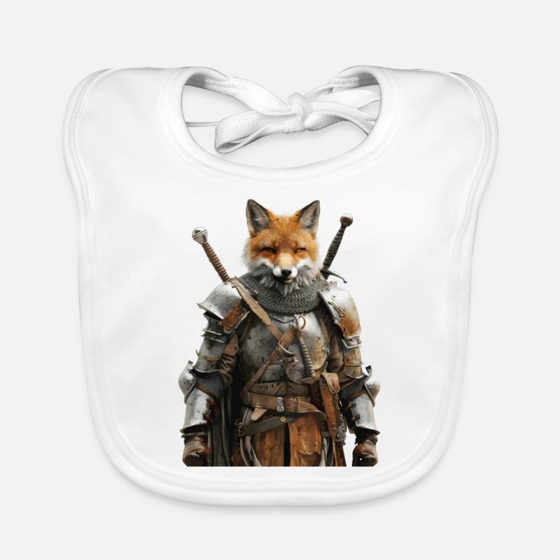 Fuchs Ritter Mittelalter Baby Bio-Lätzchen