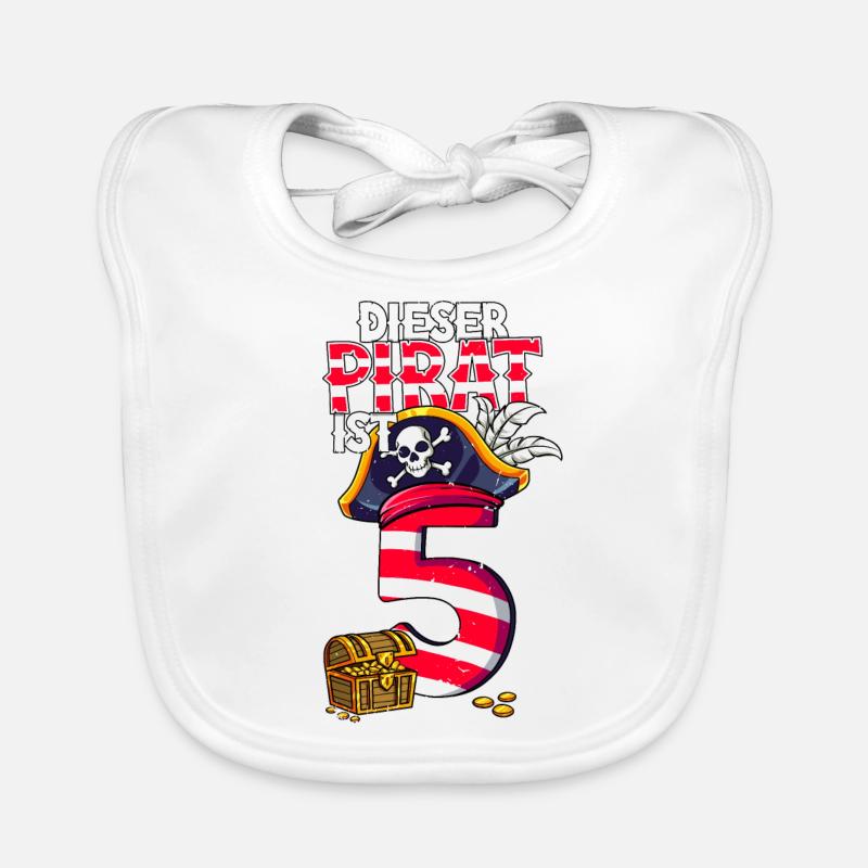 5e anniversaire Pirates Bavoir bio Bébé