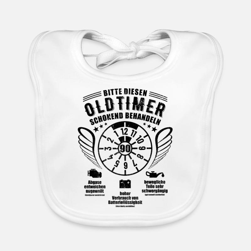 Oldtimer schonend behandeln - 90. Geburtstag Baby Bio-Lätzchen