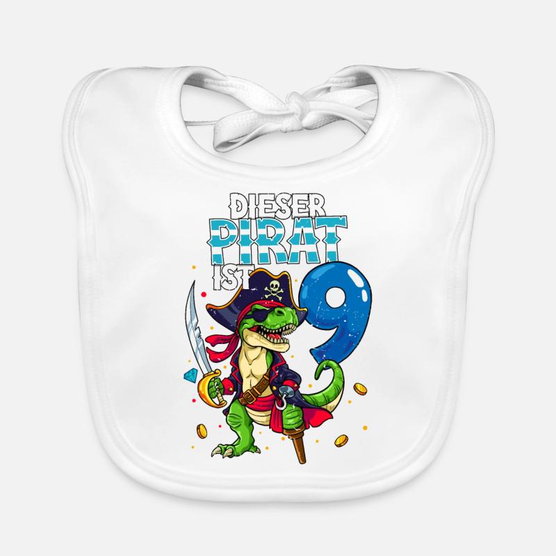 9e anniversaire Pirates Bavoir bio Bébé