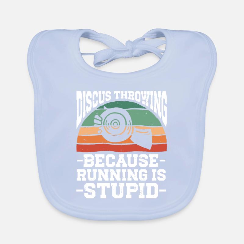 Diskuswerfer Leichtathletik Diskuswerfen Baby Bio-Lätzchen
