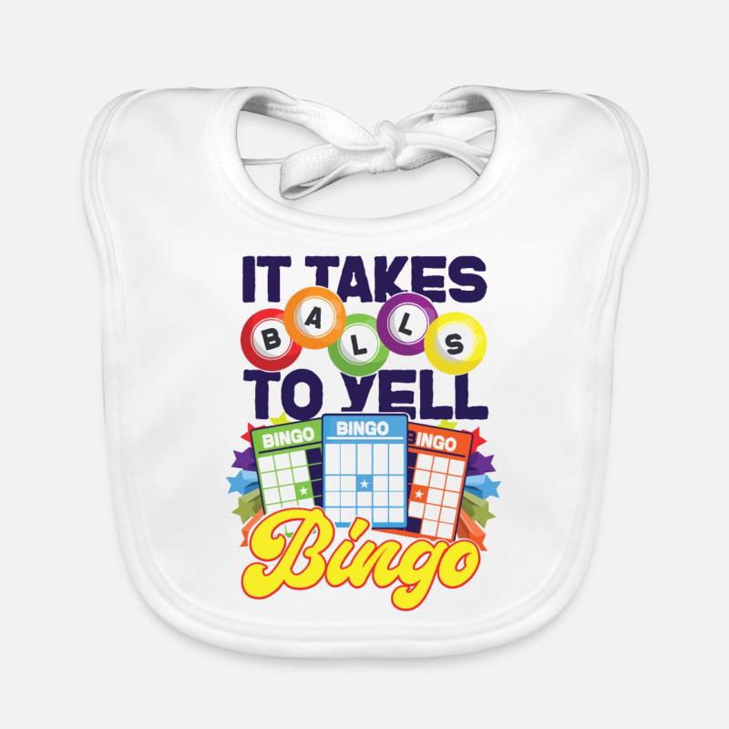 Bingo Player Pun It Takes Balls To Organic Baby Bibs