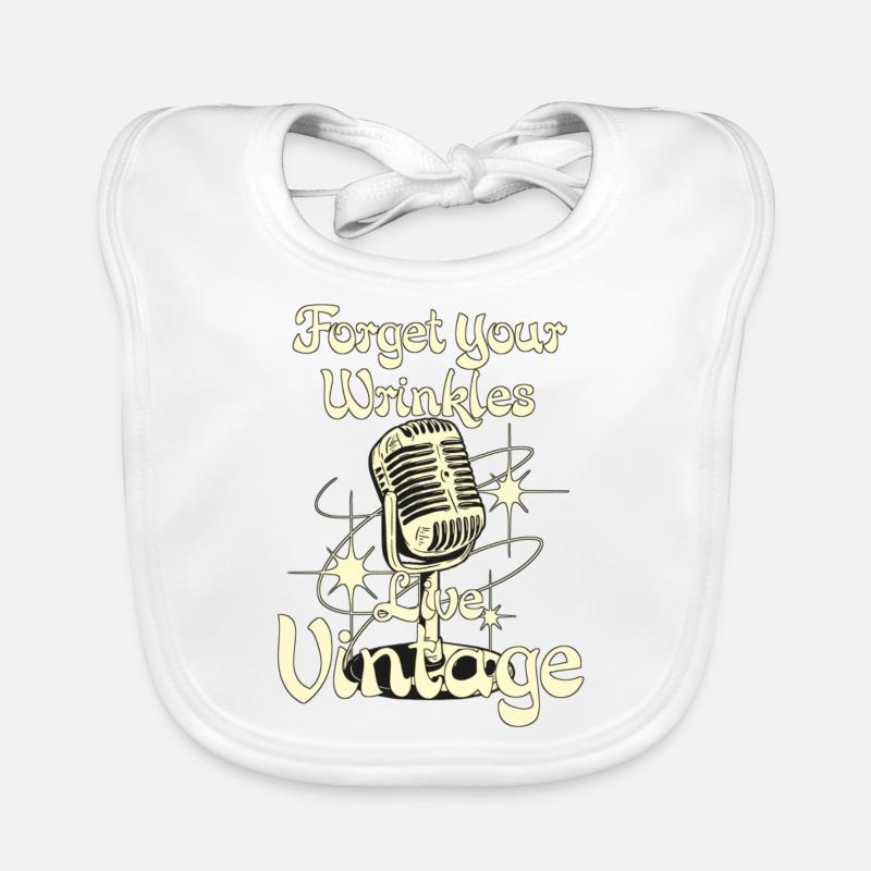 Vintage slogan funny retro Organic Baby Bibs