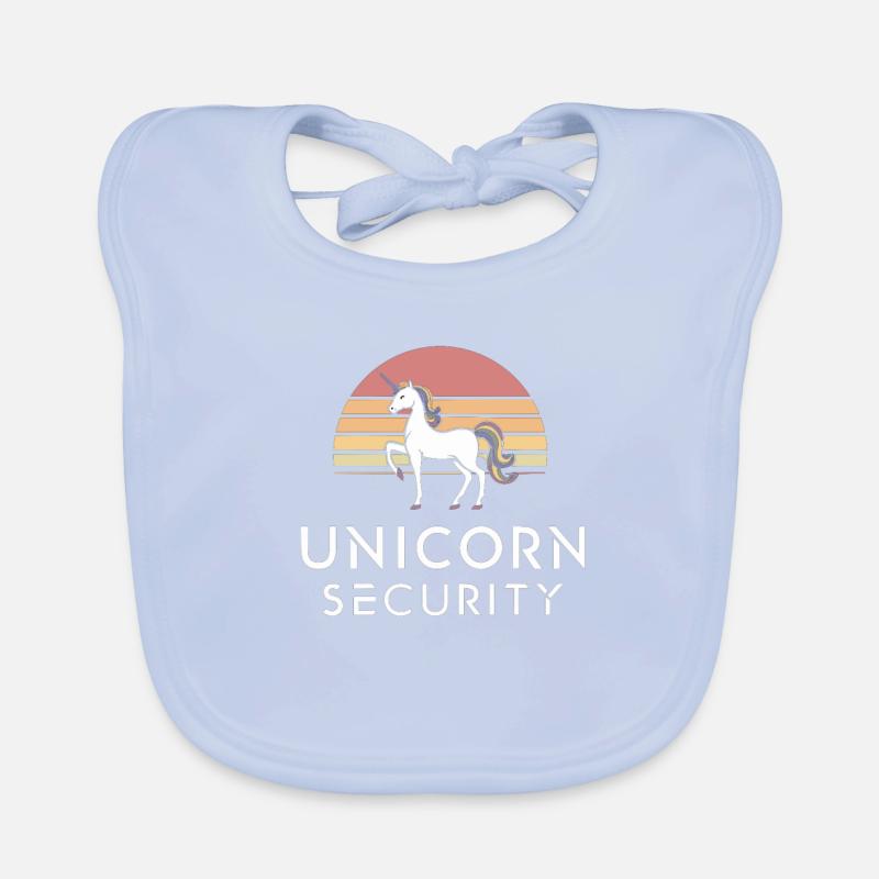 Sécurité des licornes Devise de la licorne Sécurité des licornes Bavoir bio Bébé
