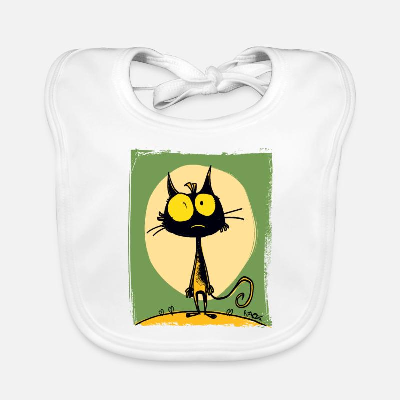 Le chat de dessin animé le plus drôle Bavoir bio Bébé