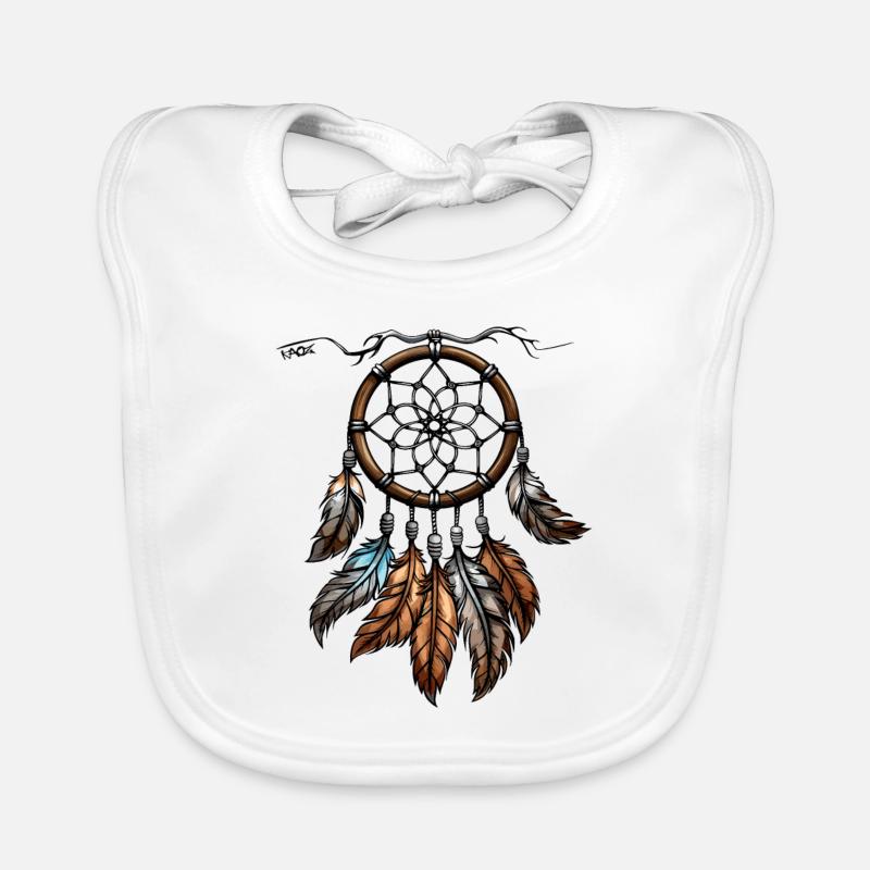 Das feinste handgemachte Traumfänger Baby Bio-Lätzchen