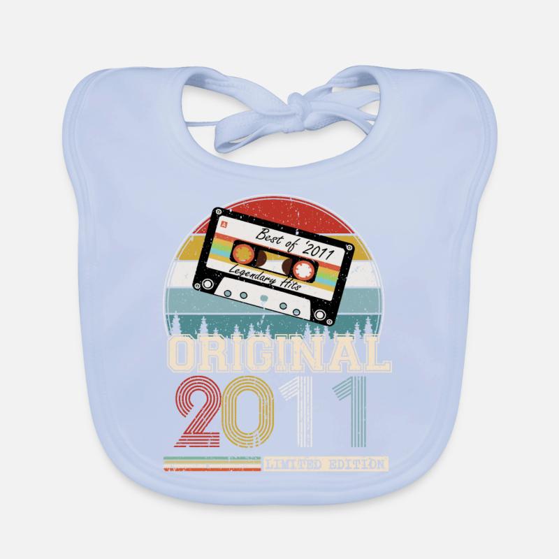 Vintage 2011 13 Year Anniversary Gift Organic Baby Bibs