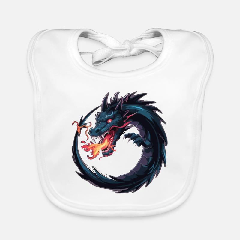 FIRE WITHIN DRAGON Organic Baby Bibs