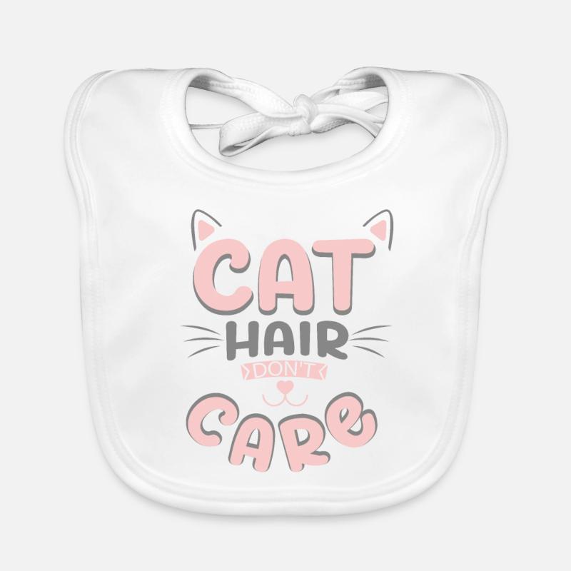 Poils de chat Ne s’en soucient pas - Chat - Cadeau Bavoir bio Bébé
