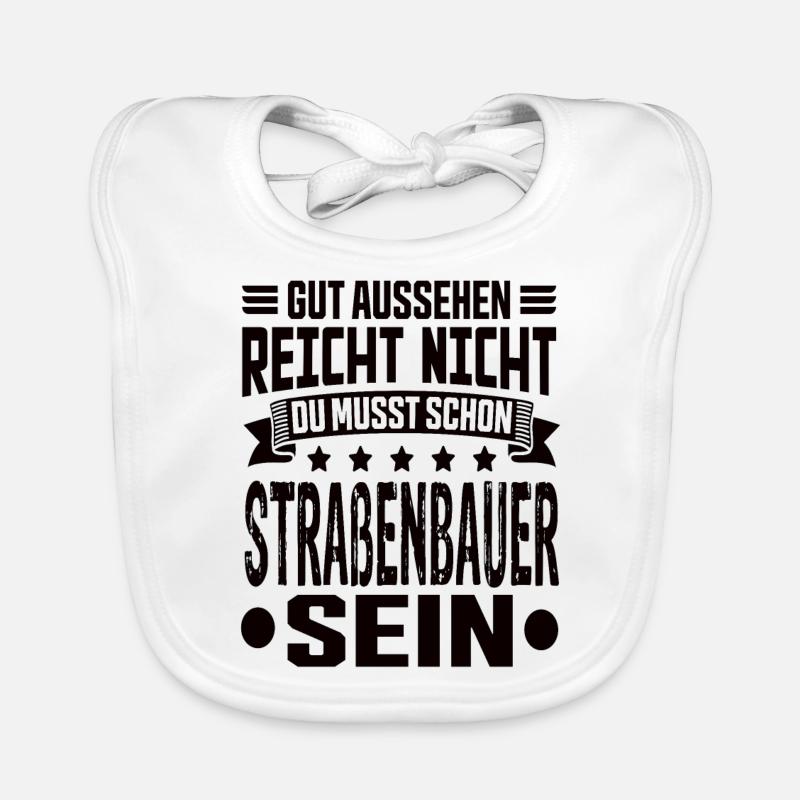 Constructeurs de routes Construction de routes Construction de routes Bavoir bio Bébé