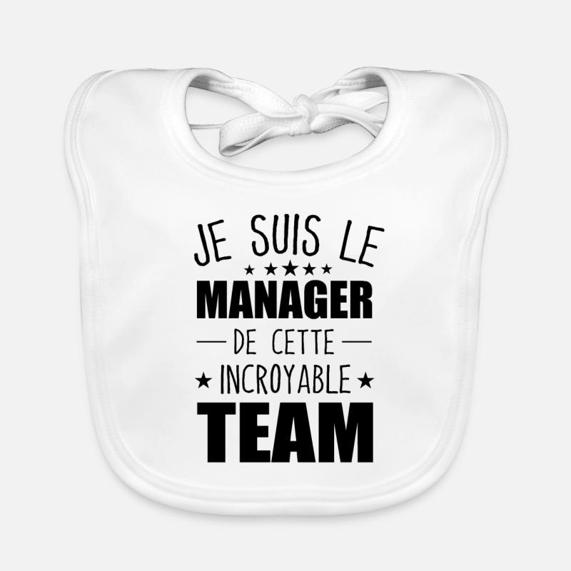 Je suis Le Manager de Cette Incroyable Team Cadeau Bavoir bio Bébé