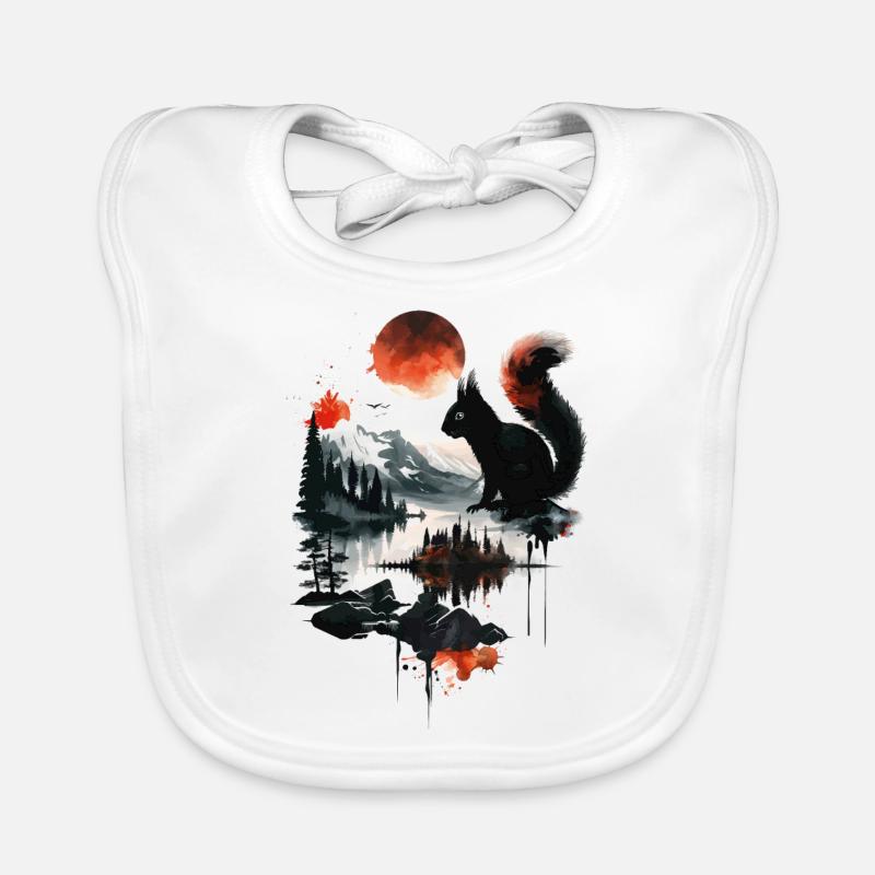 Squirrel Organic Baby Bibs