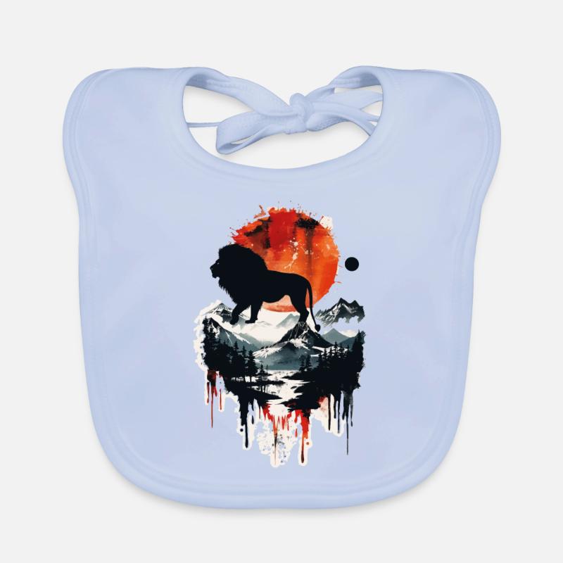 Lion Bavoir bio Bébé