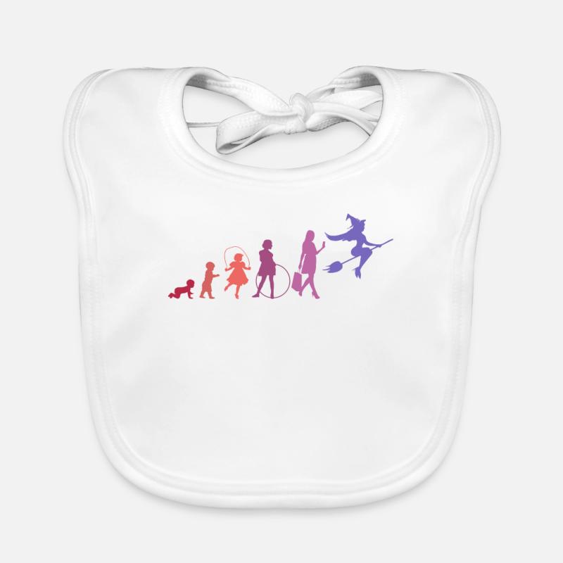 Sorcière occulte gothique vintage Halloween Evolution Bavoir bio Bébé