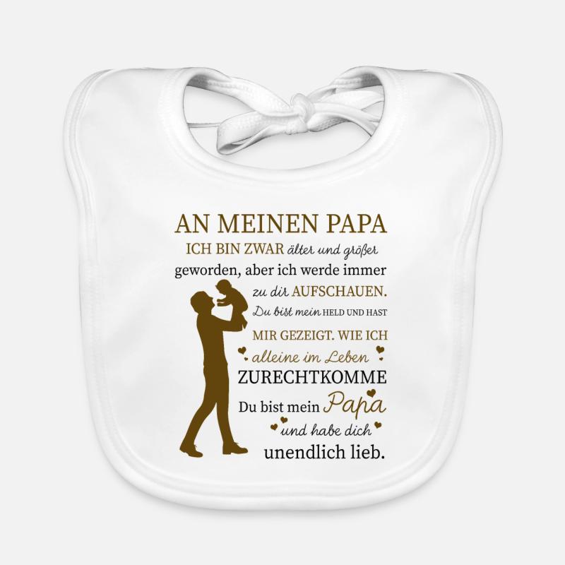 Vater Geschenk Tochter Sohn, Papa Spruch Geschenk Baby Bio-Lätzchen