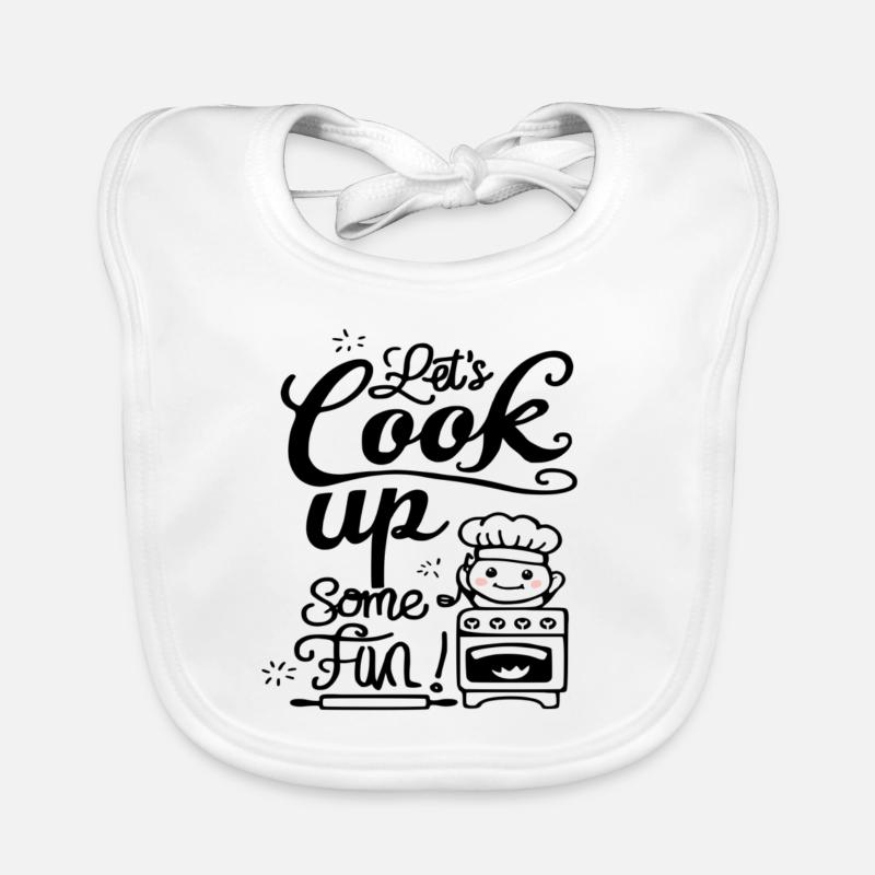 lustiger Spruch Koch Kochen Chef Backen Geschenk Baby Bio-Lätzchen