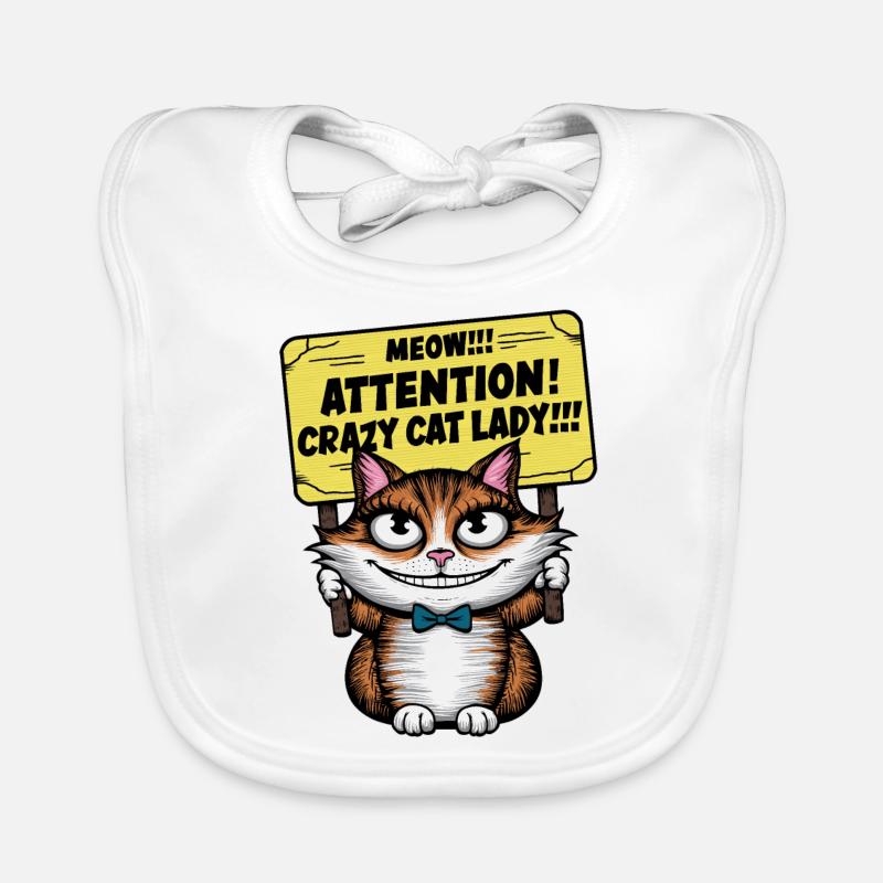 Miaou Drôle Chat Dictons Chat Dire Bavoir bio Bébé
