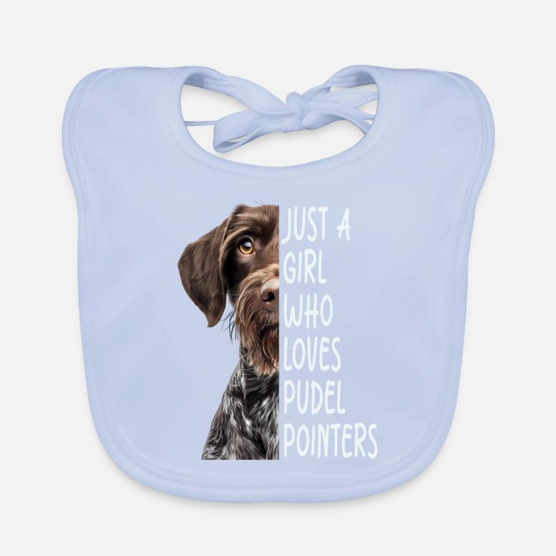 Poodle Pointer Girl Gift Organic Baby Bibs