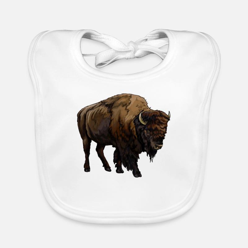 Bison d’Amérique de buffle Bovinae Lover Bison Bavoir bio Bébé