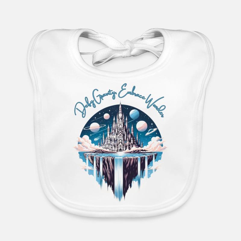 Floating Island with an Upside Down Castle Organic Baby Bibs