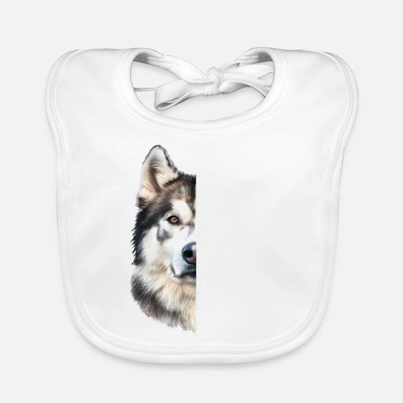 Alaskan Malamute Organic Baby Bibs