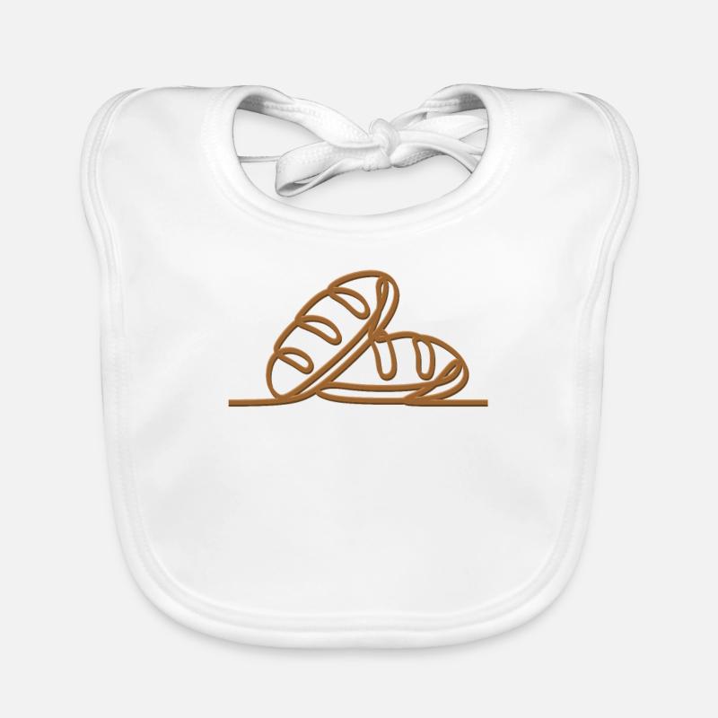 Lineart Bread Maker Bread Dough Bread Queen Bread Organic Baby Bibs