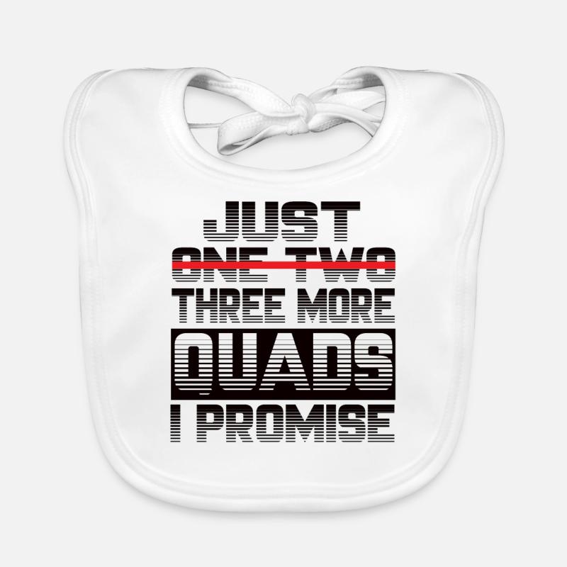 Juste un quad de plus, je vous promets quad Quad - Bavoir bio Bébé - blanc
