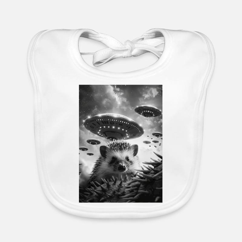 Ufo Selfie Igel Baby Bio-Lätzchen