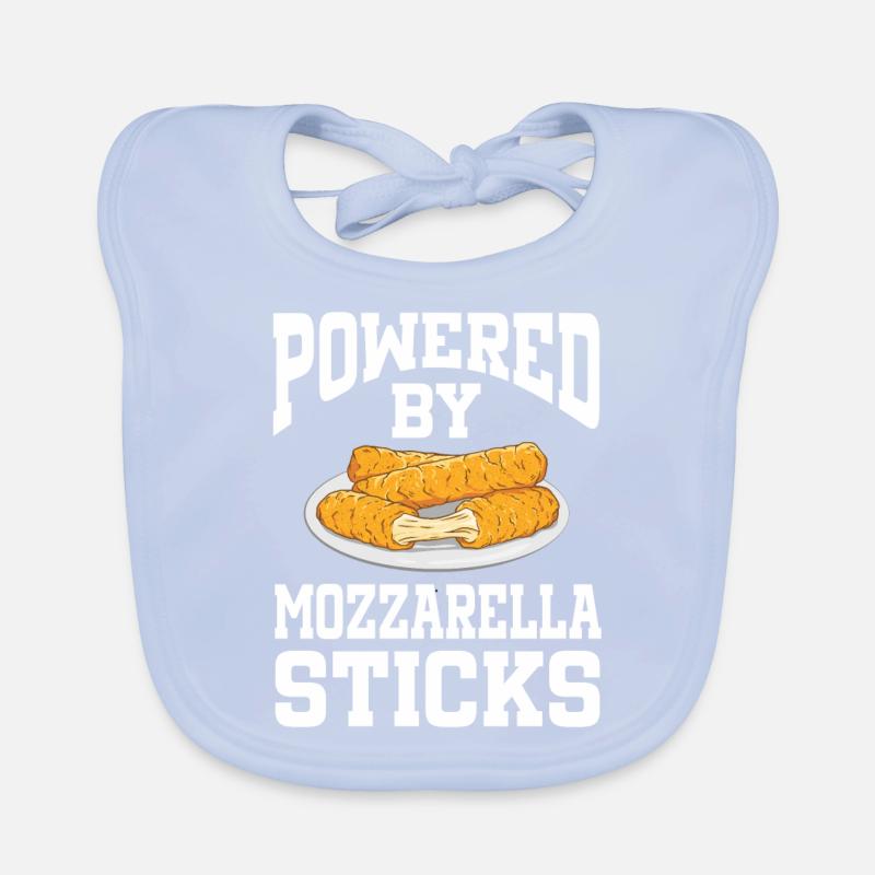 Powered By Mozzarella Sticks Baby Bio-Lätzchen