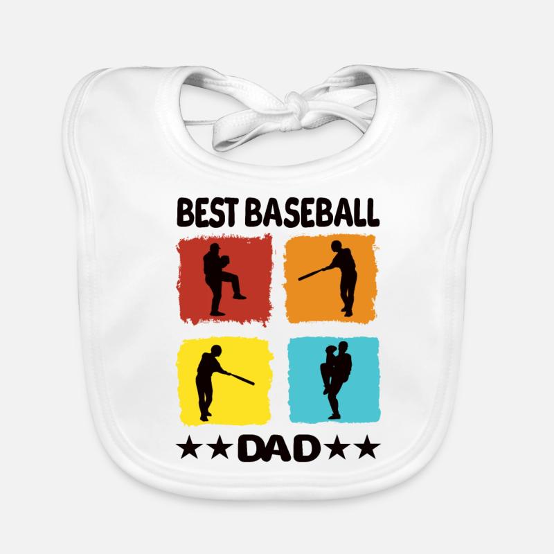 Meilleur père de baseball Bavoir bio Bébé