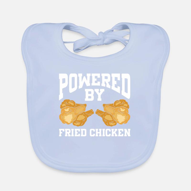 Powered By Fried Chicken Baby Bio-Lätzchen