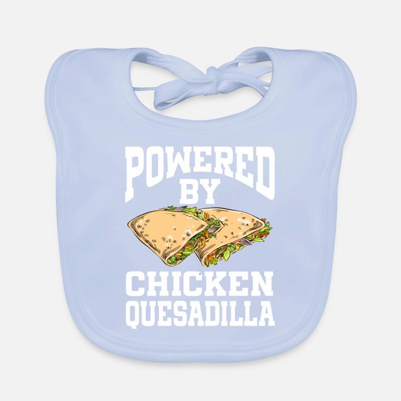 Powered By Chicken Quesadilla Baby Bio-Lätzchen