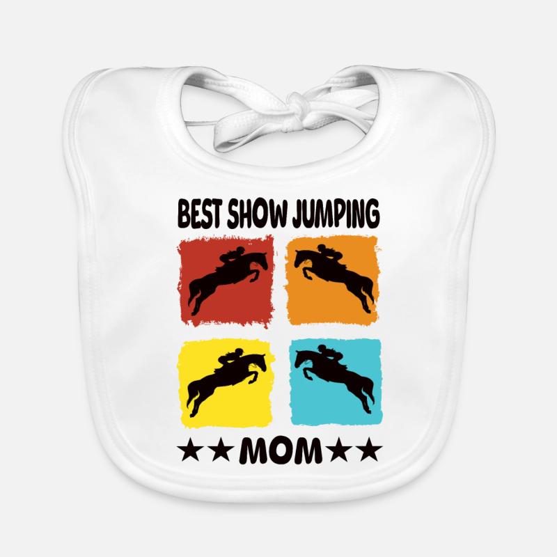 Meilleure maman de saut d’obstacles Bavoir bio Bébé
