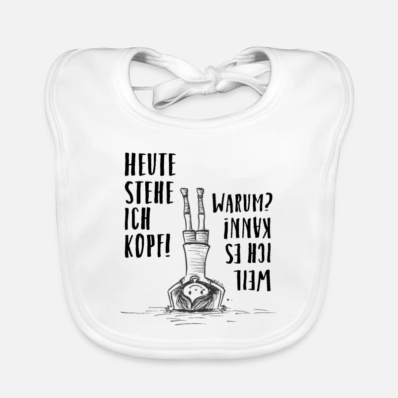 Mädchen Kopfstand [00261] Baby Bio-Lätzchen