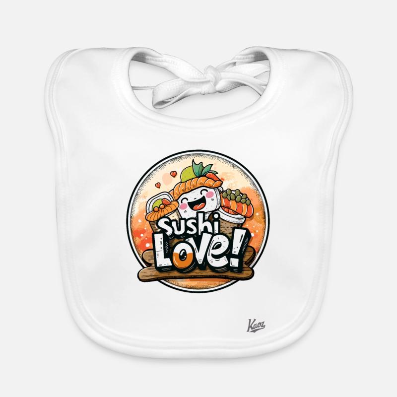 Sushi Love: Roll up in style! Organic Baby Bibs
