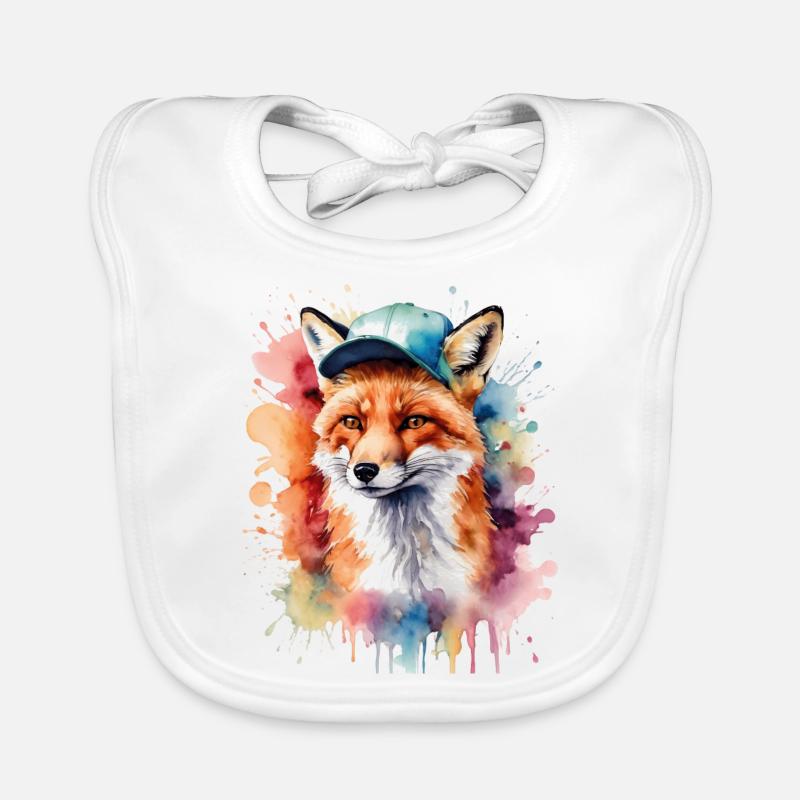 Casquette Fox Snapback Cool Animal Design Print Bavoir bio Bébé