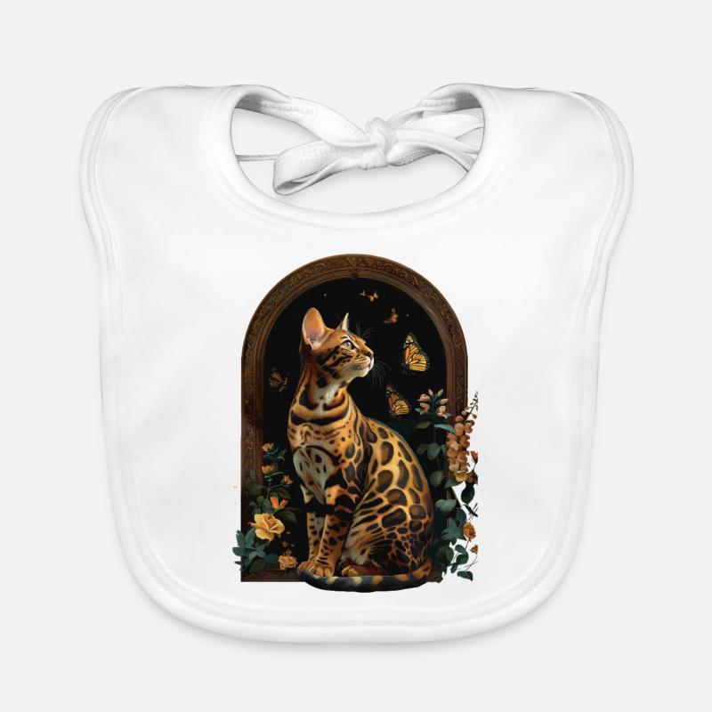 Leopard cat Organic Baby Bibs