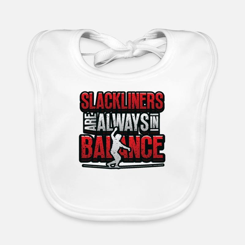 Slackliners Are Always In Balance Organic Baby Bibs