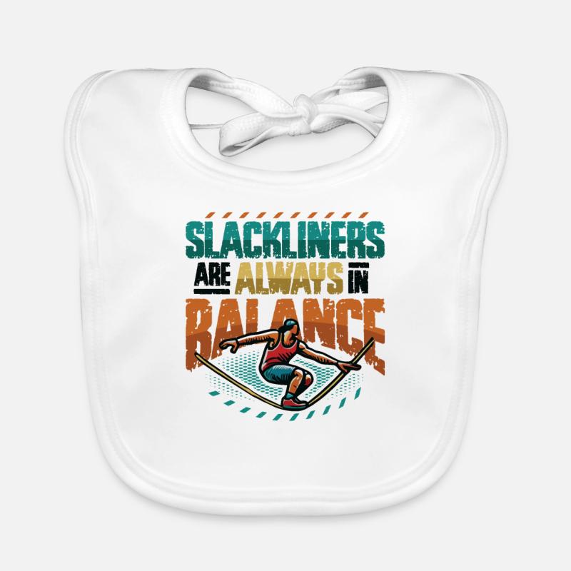 Slackliners Are Always In Balance Organic Baby Bibs