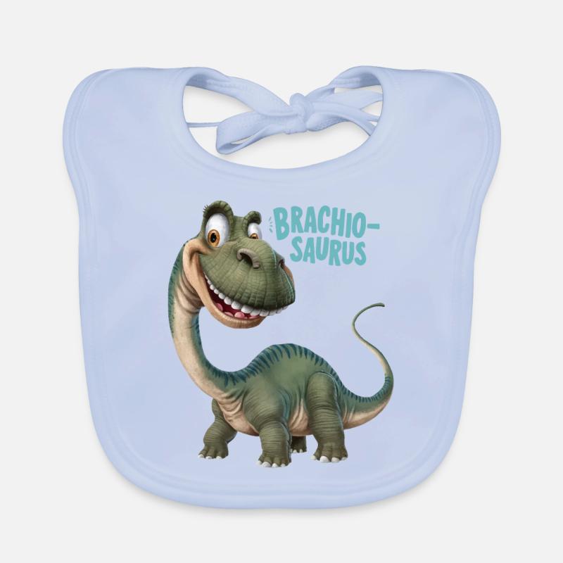 DINOSAURS, BRACHIO SAURUS Organic Baby Bibs