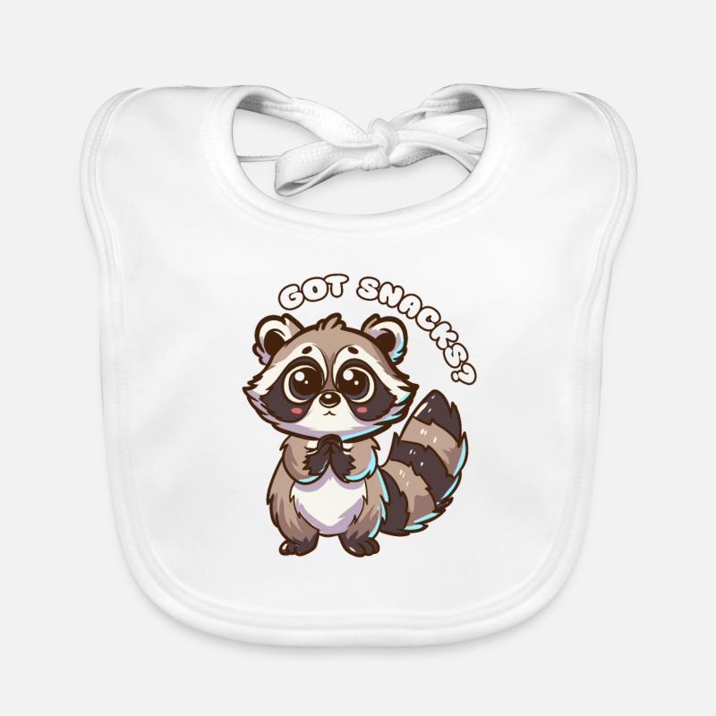 Vous avez des collations ? - raton laveur mignon Bavoir bio Bébé