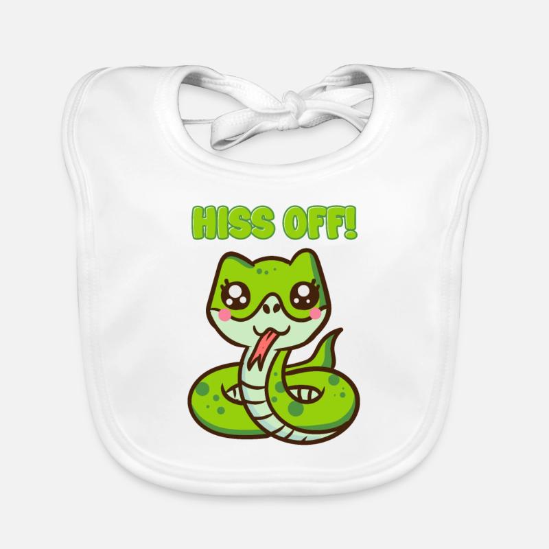Sifflement ! - Jeu de mots sur le serpent mignon Bavoir bio Bébé