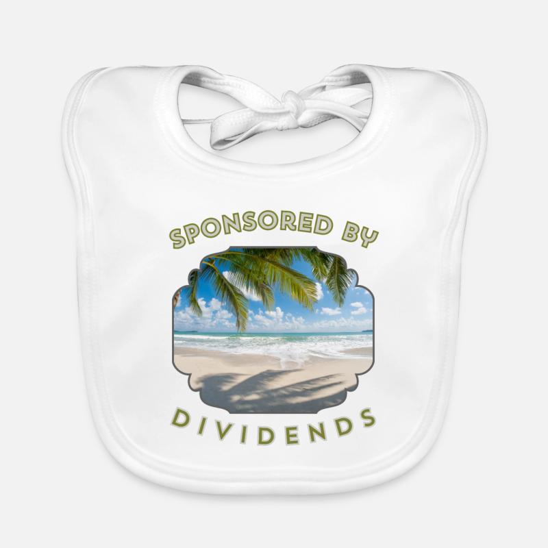 Sponsored by dividends - Baby Bio-Lätzchen - Weiß