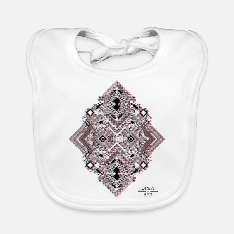 CIRCUIT IMPRINTED 1 3D black Organic Baby Bibs