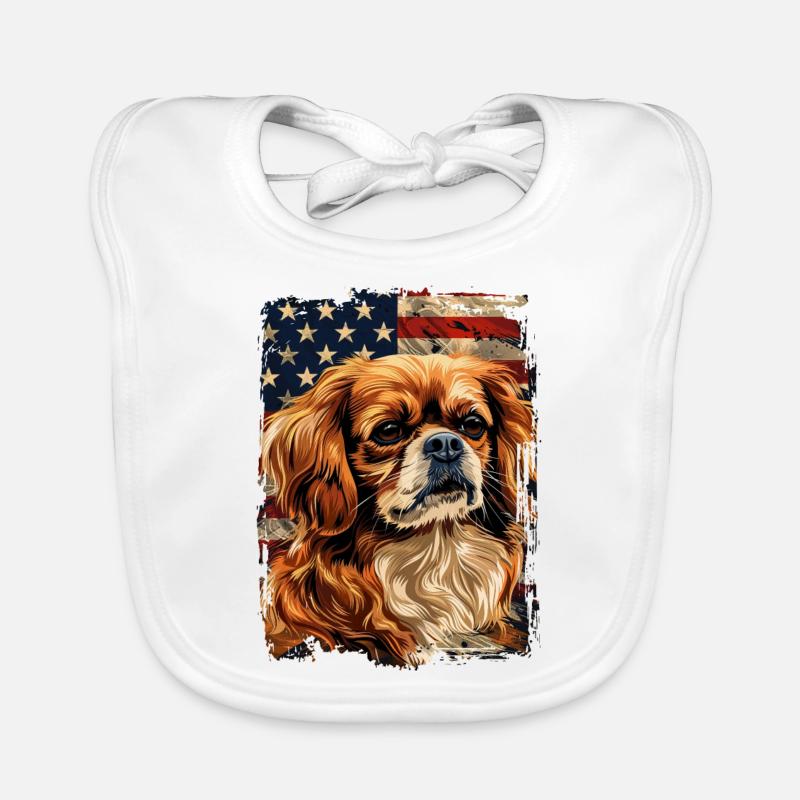 Tibet Spaniel America Usa Organic Baby Bibs