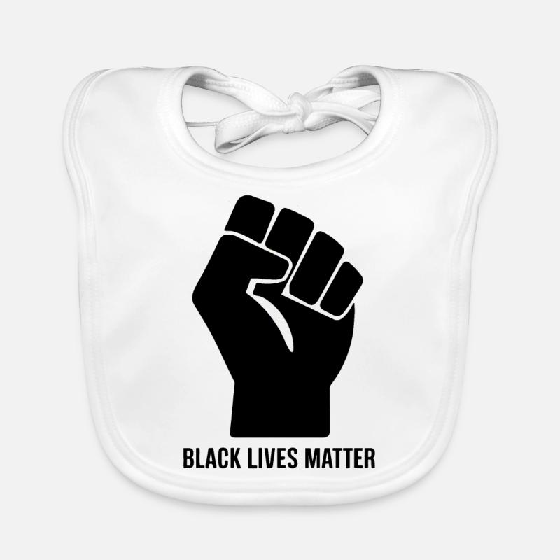 BLACK LIVES MATTER - Bavoir bio Bébé - blanc