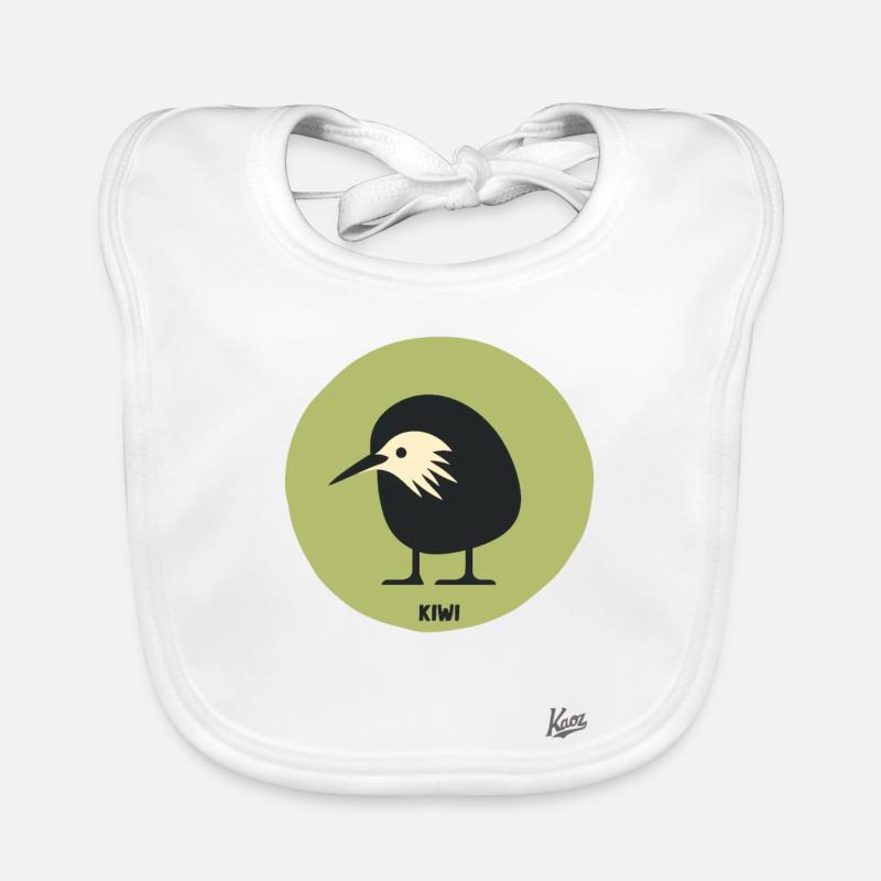Abstract comic kiwi bird Organic Baby Bibs